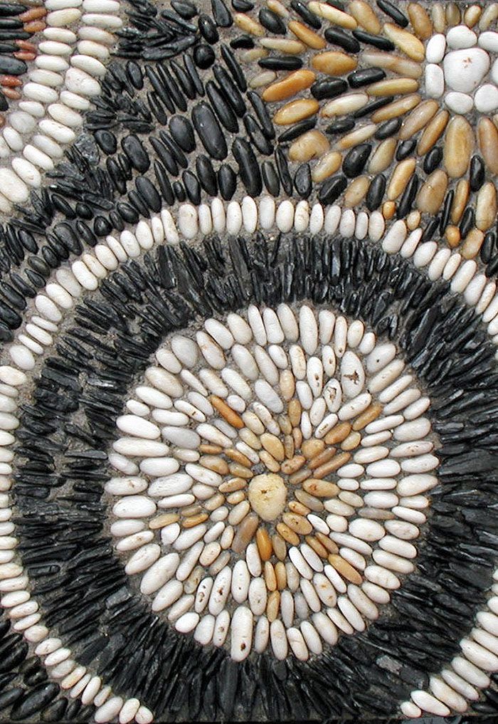 Notice The Style, Pattern, And Direction In Which Each Pebble Is Laid