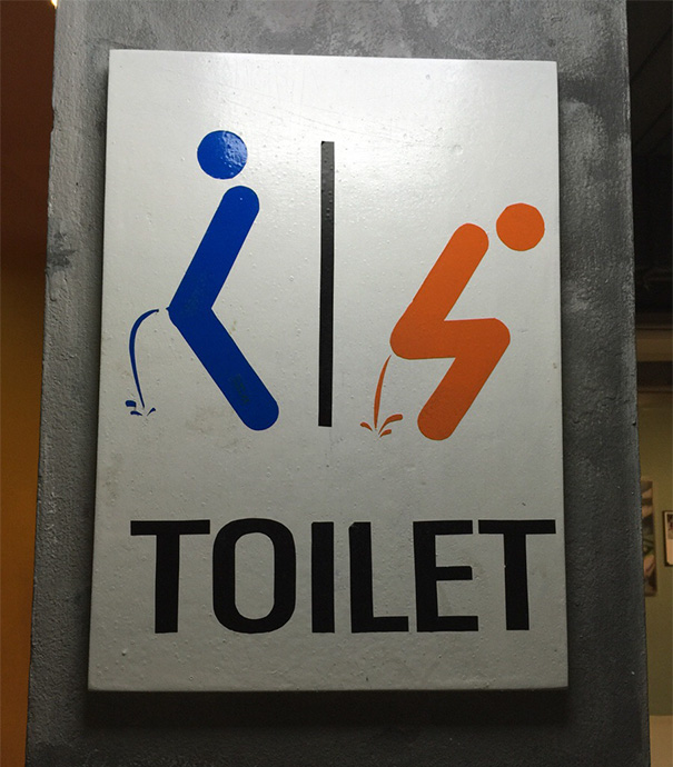 A Bathroom Sign Found In Thailand