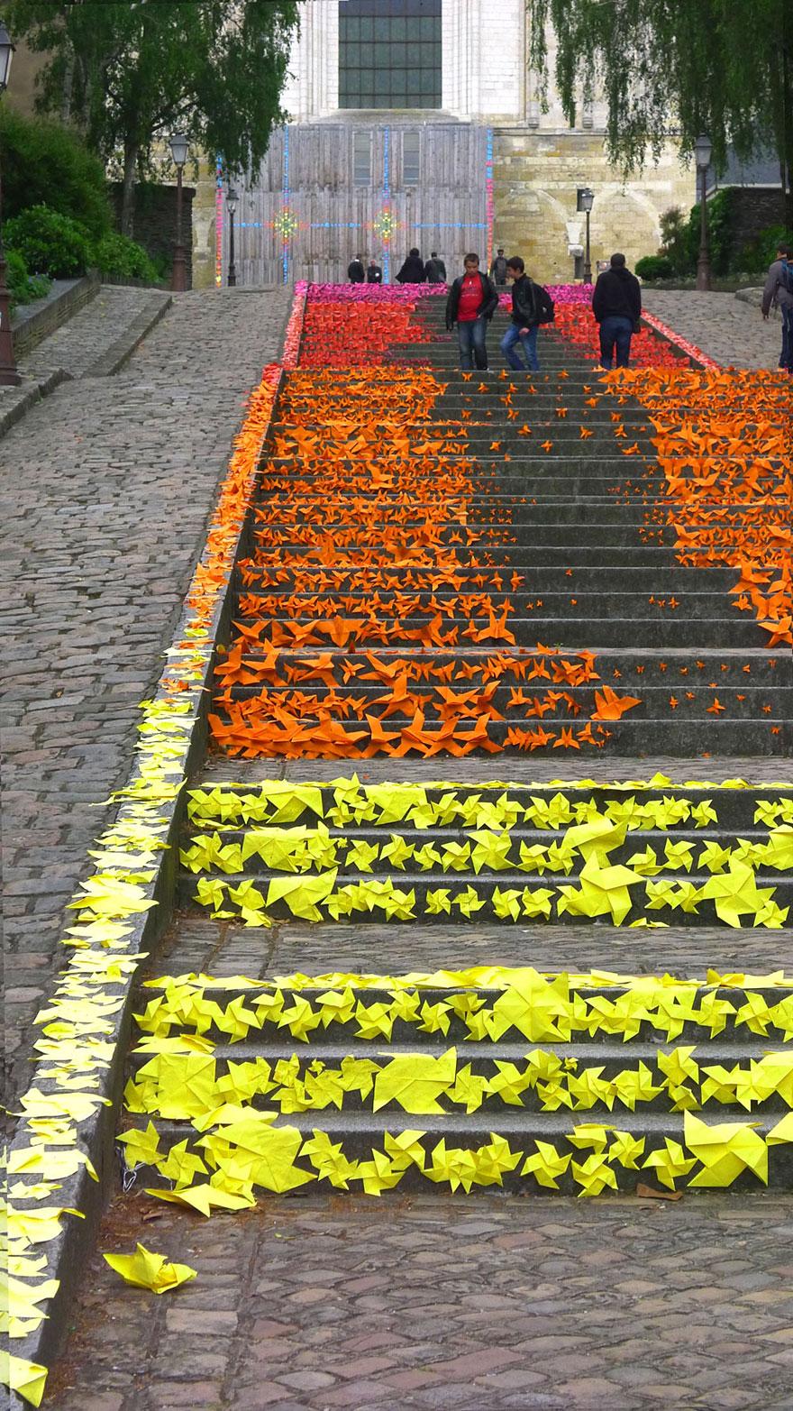 3D stair art in Angers, France.