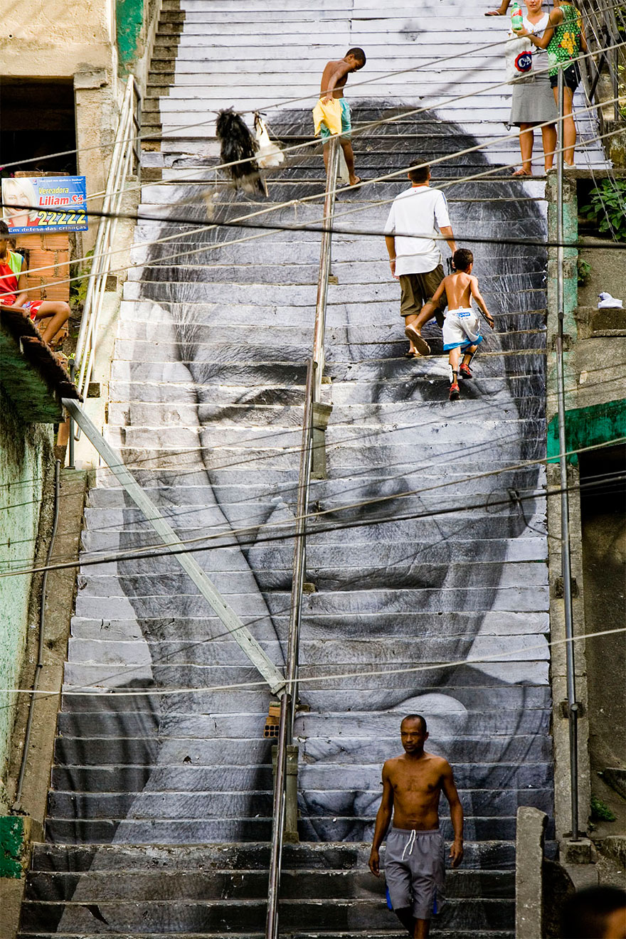 An unbelievable portrait in Rio de Janeiro, Brazil.