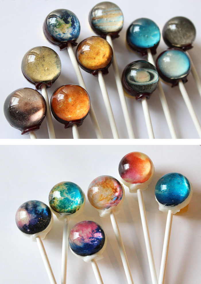 Solar System And Galaxy Lollipops