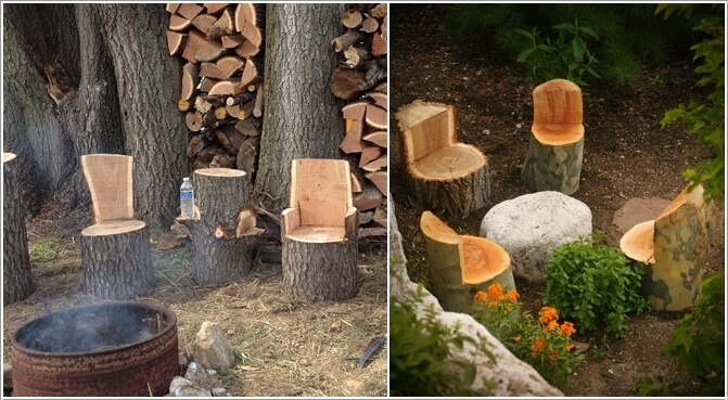 10 Absolutely Wonderful Tree Stump Landscaping and Decor Ideas