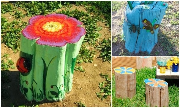 10 Absolutely Wonderful Tree Stump Landscaping and Decor Ideas