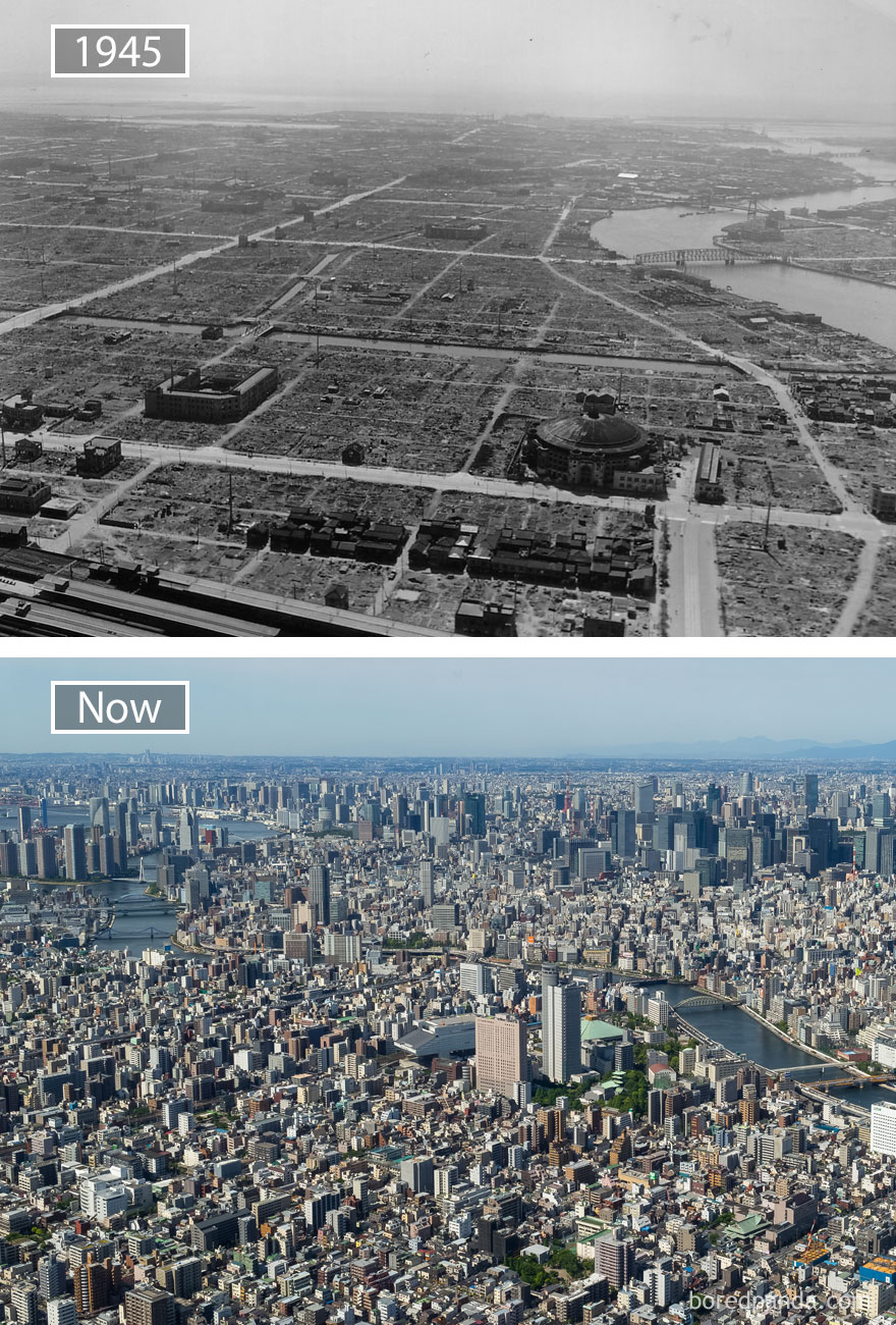 Tokyo, Japan - 1945 And Now