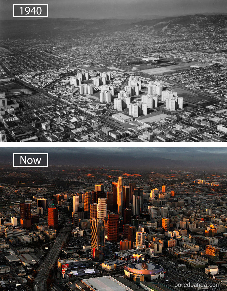 Los Angeles, USA - 1940 And Now