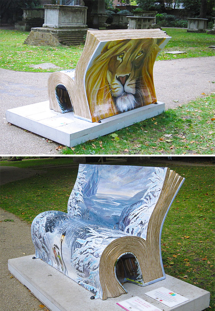 The Lion, The Witch And The Wardrobe Book Bench, London