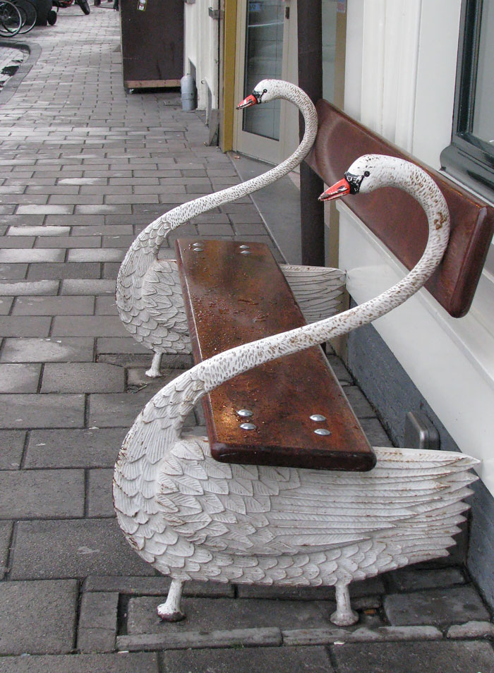Swan Bench In Amsterdam