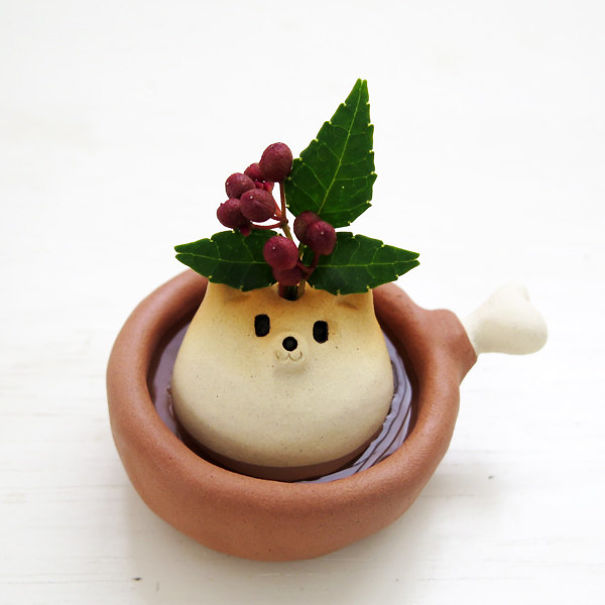 Shiba Inu Single-Flower Vase