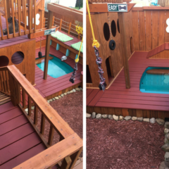 Dog Owner Transforms His Backyard Into A Large Playground With Private Pool For His 4 Dogs