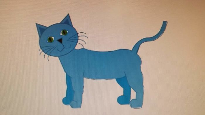 Bored At Work. I Drew A Cat Using PowerPoint