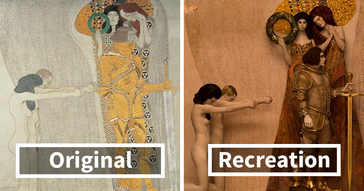 Gustav-Klimt-Famous-Paintings-Real-Life-Models