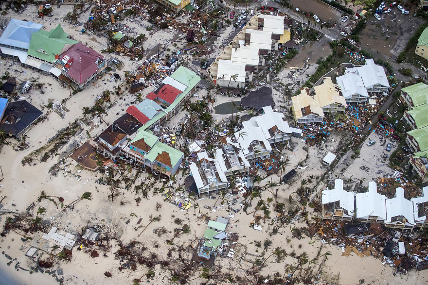 An Aerial Photograph Taken And Released By The Dutch Department Of Defense On Wednesday Shows The Damage Of Hurricane Irma In Philipsburg On The Dutch Caribbean Territory Of Sint Maarten