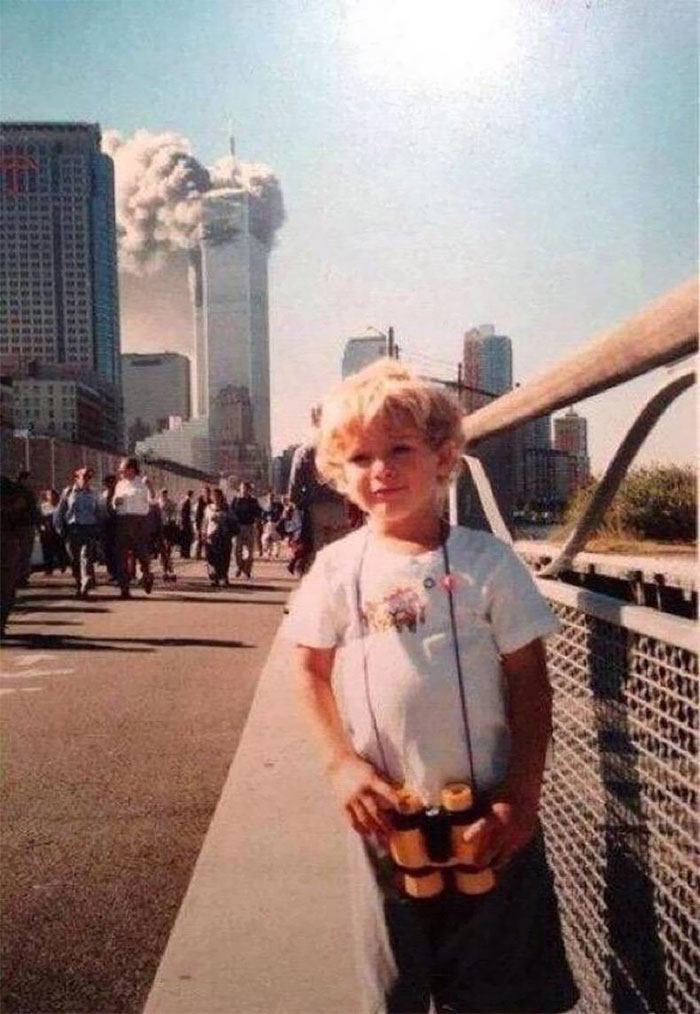 I Was 4 Years Old, And The Picture Was Taken Along The Westside Highway That Morning On 9/11