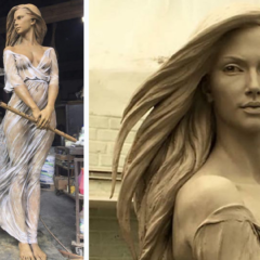 Life-Sized Female Sculptures Inspired by the Graceful Beauty of Renaissance Art