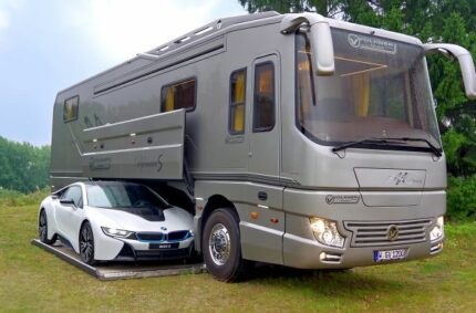 This $1.7 Million Motor Home With Its Own Garage May Look Like An Ordinary Bus From Outside, But Only Until You Step Inside