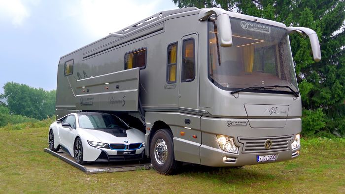 This $1.7 Million Motor Home With Its Own Garage May Look Like An Ordinary Bus From Outside, But Only Until You Step Inside