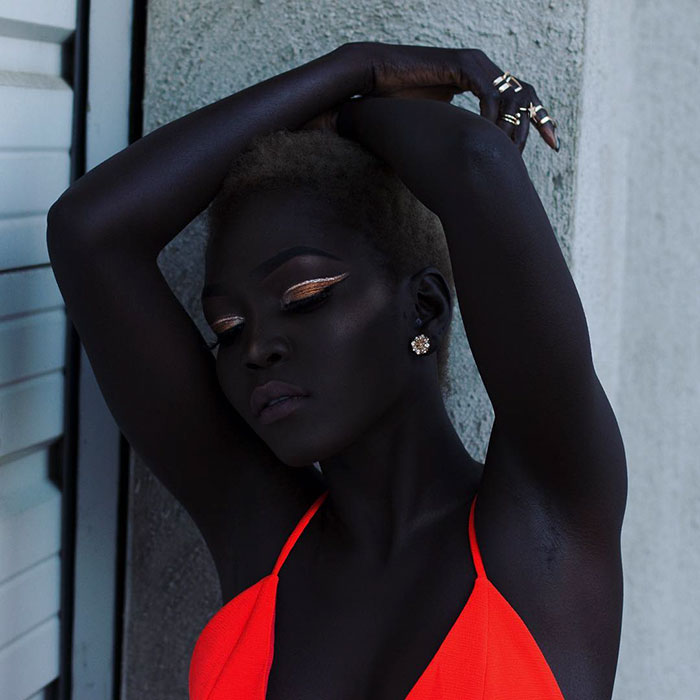 24-year-old Nyakim Gatwech is making waves in the fashion industry with her sumptuously dark skin