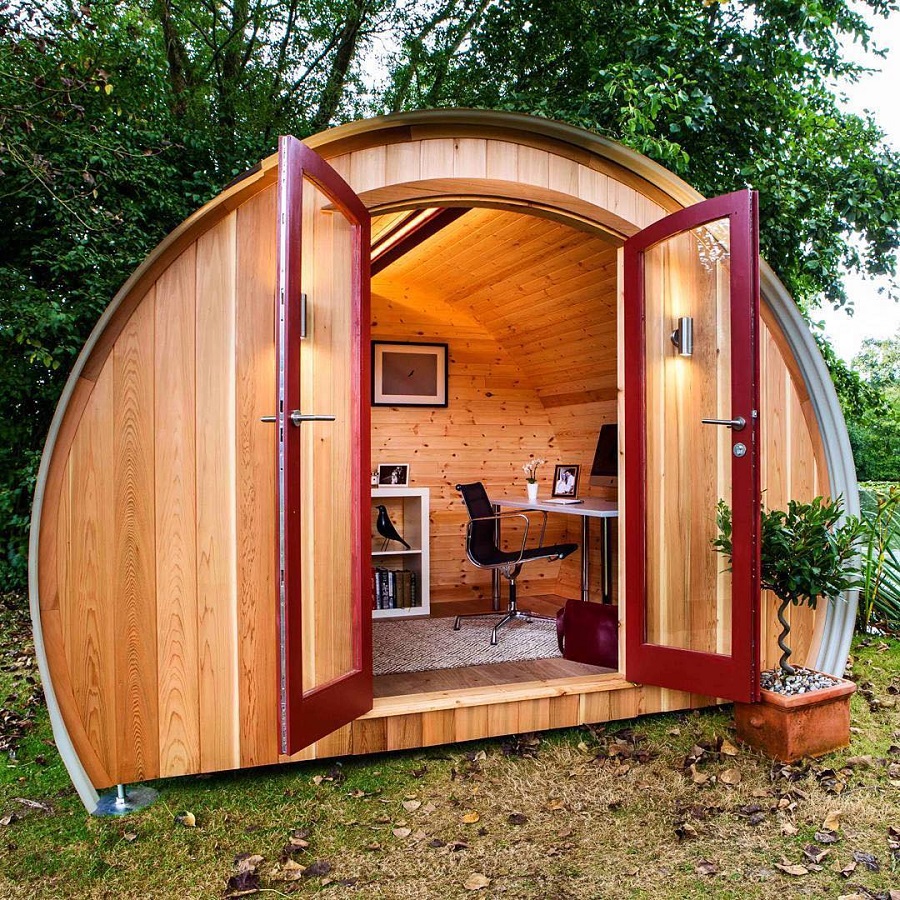 Set an office pod in your garden to always be productive.