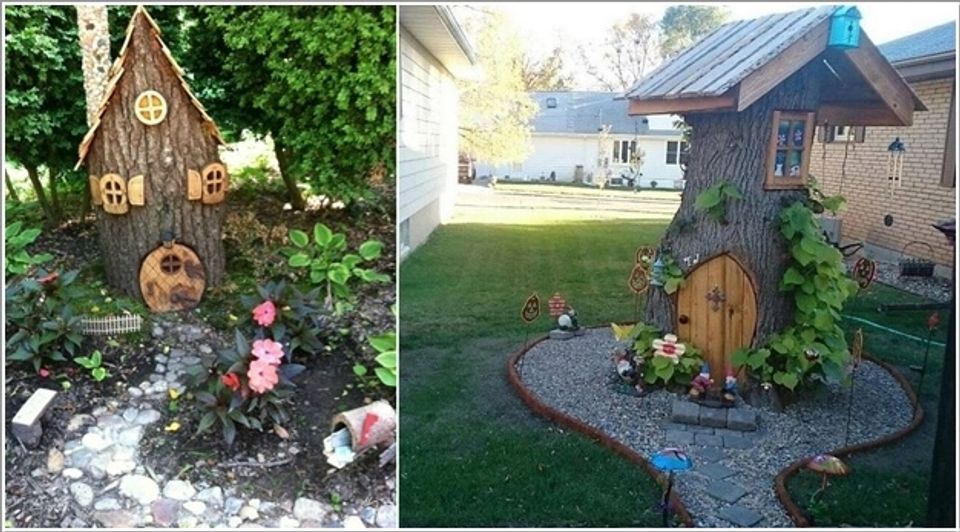 Turn the Tree Stump Into a Cute Fairy House