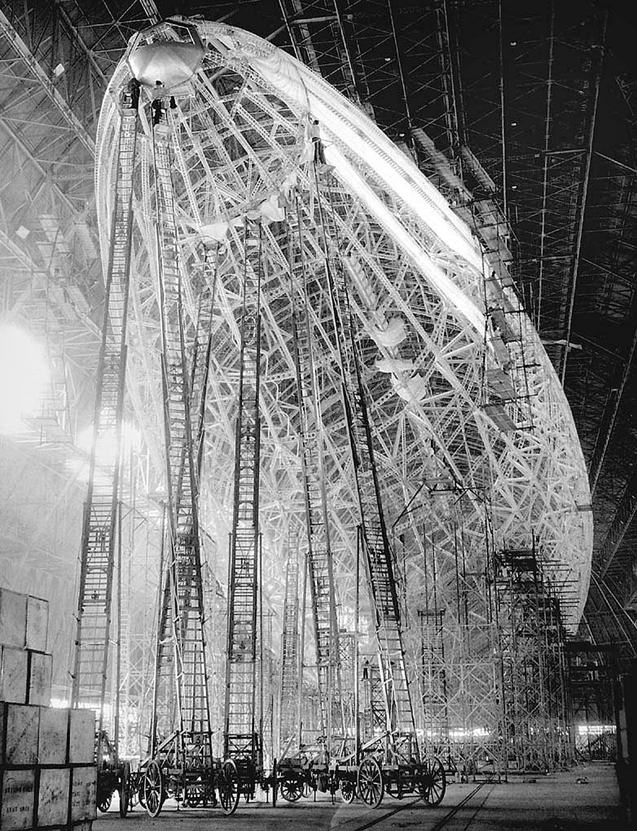 Construction Of The Hindenburg- Yes, Those Are Ladders