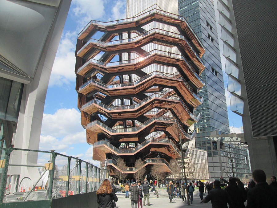 Hudson Yards Vessel, In New York City, NY | Often Debated On Its Construction For Being Too Easy For Imbeciles To Jump/Fall Off