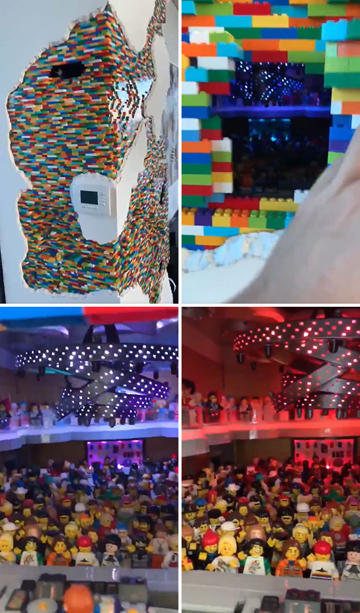 LEGO Wall With Secret Rooms
