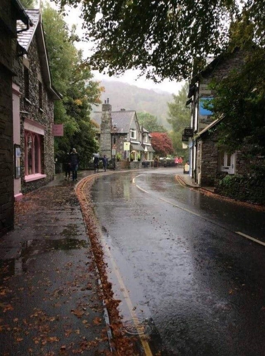 Rainy Street In England