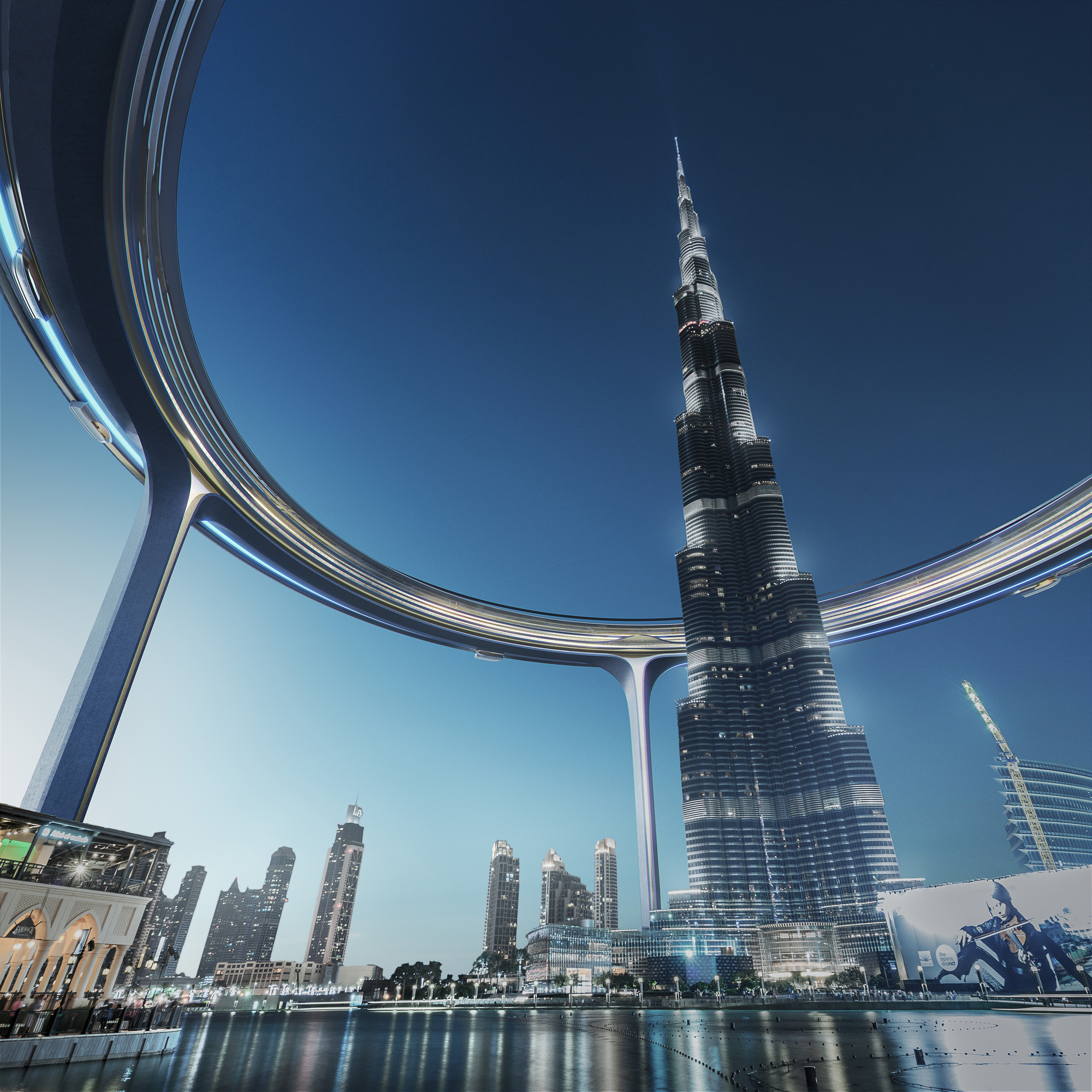 Downtown Circle - A Giant Ring-Like Structure Is Proposed To Encircle Dubai's Burj Khalifa