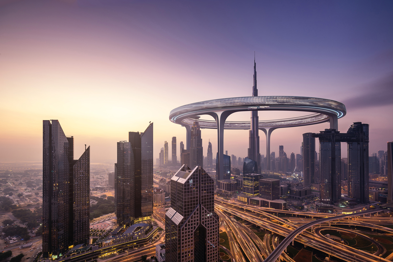 Downtown Circle - A Giant Ring-Like Structure Is Proposed To Encircle Dubai's Burj Khalifa