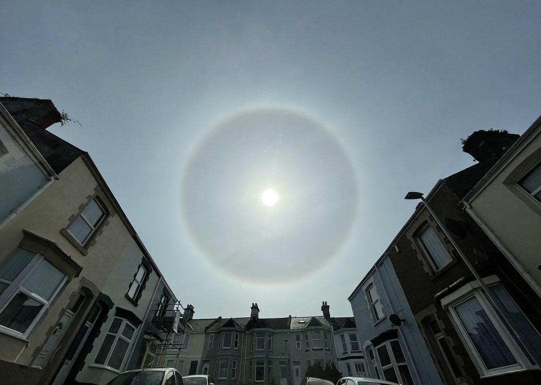 'Sunbow' Above Plymouth, UK Yesterday