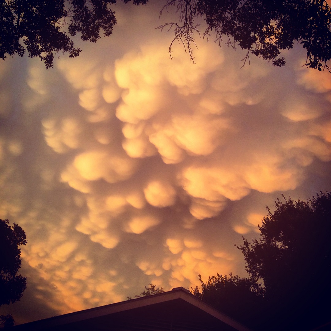 In The Spring Of 2015, Our Home In Austin, TX, Was Flooded. The Sky In May Of That Year Was My First And So Far Last Time To See Mammatus Clouds In Person. Shot Taken From My Driveway. No Filters Or Enhancements To The Image