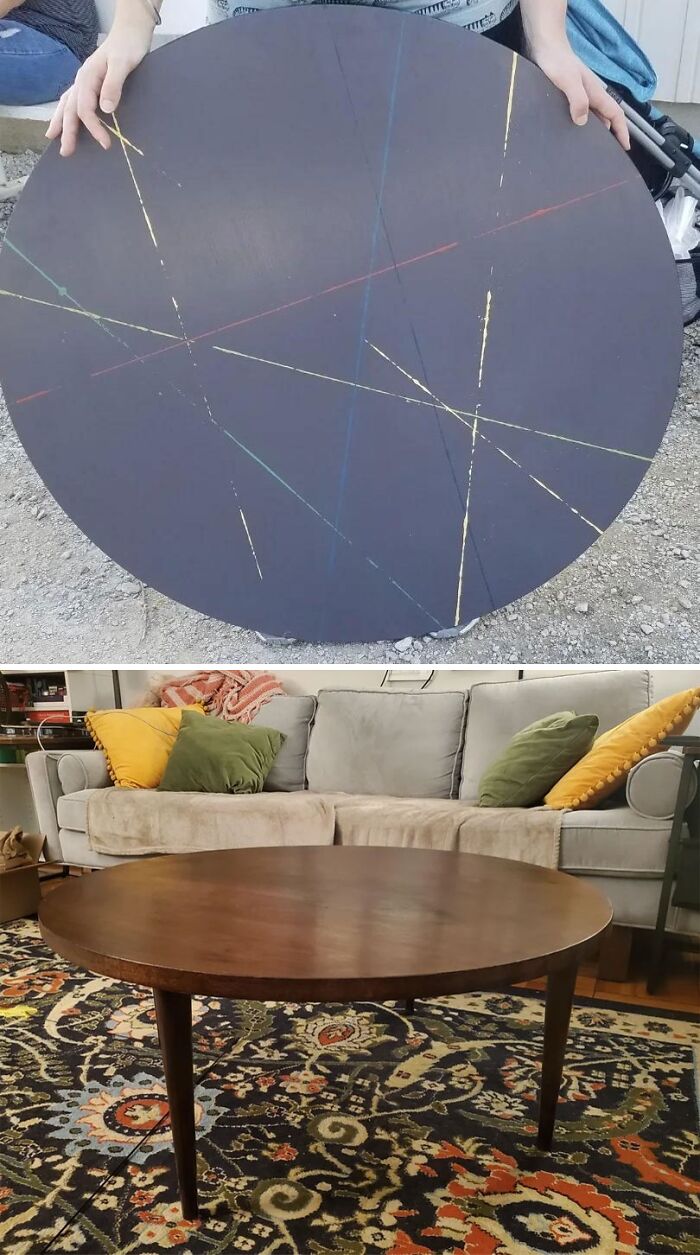 I Bought This Coffee Table In 2018 For $15 At A Flea Market Because It Was Cheap And I Needed Something For My Living Room. I finally Got Around To Stripping It This Weekend