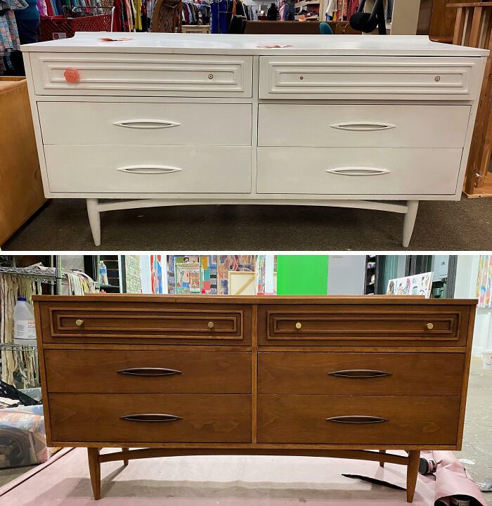 First Time Rehabbing A Piece. Broyhill Sculptra Dresser. Few Mistakes With The Finish Due To Impatience. But I'm Happy With It For A $30 Thrift! All Thanks To Dashner Restoration YouTube Channel