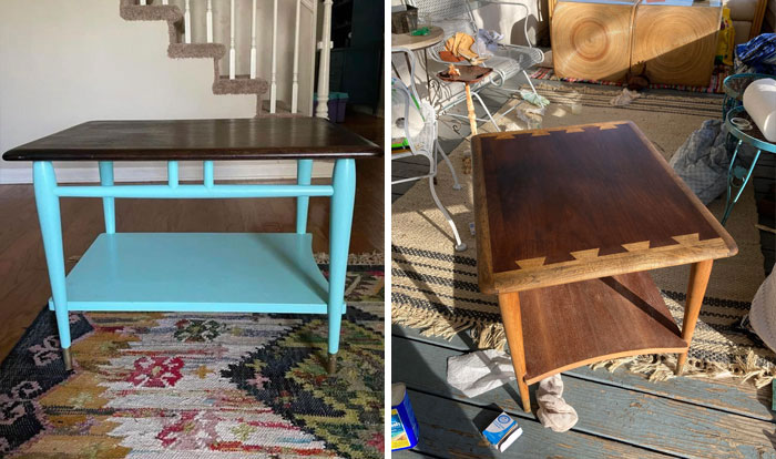 Lane Acclaim End Table For $50 On Facebook Marketplace, Before And After