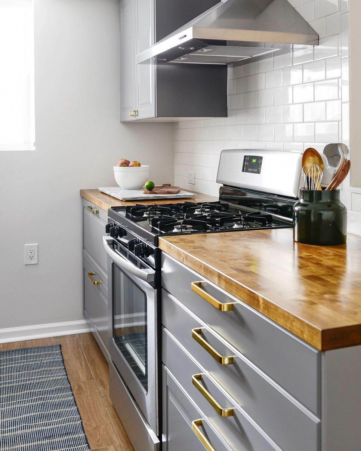 Wooden Counters and Stainless Steel Storage