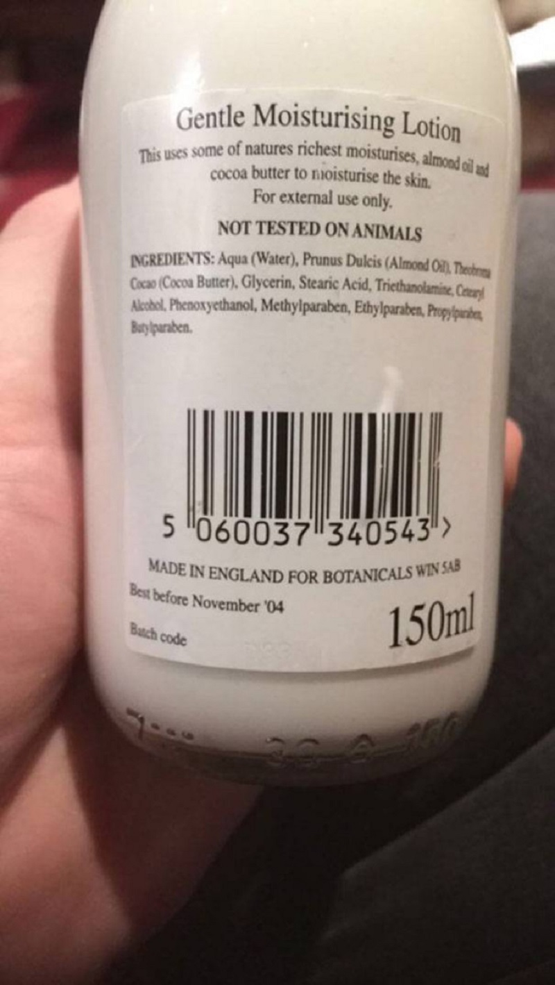 For Christmas, My Great Aunt Gifted Me Moisturizer That's Twelve Years Out Of Date