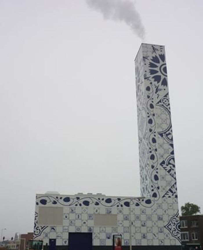 Delftware Warming Station In the Netherlands
