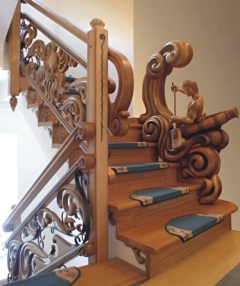 This Hand Carved Staircase