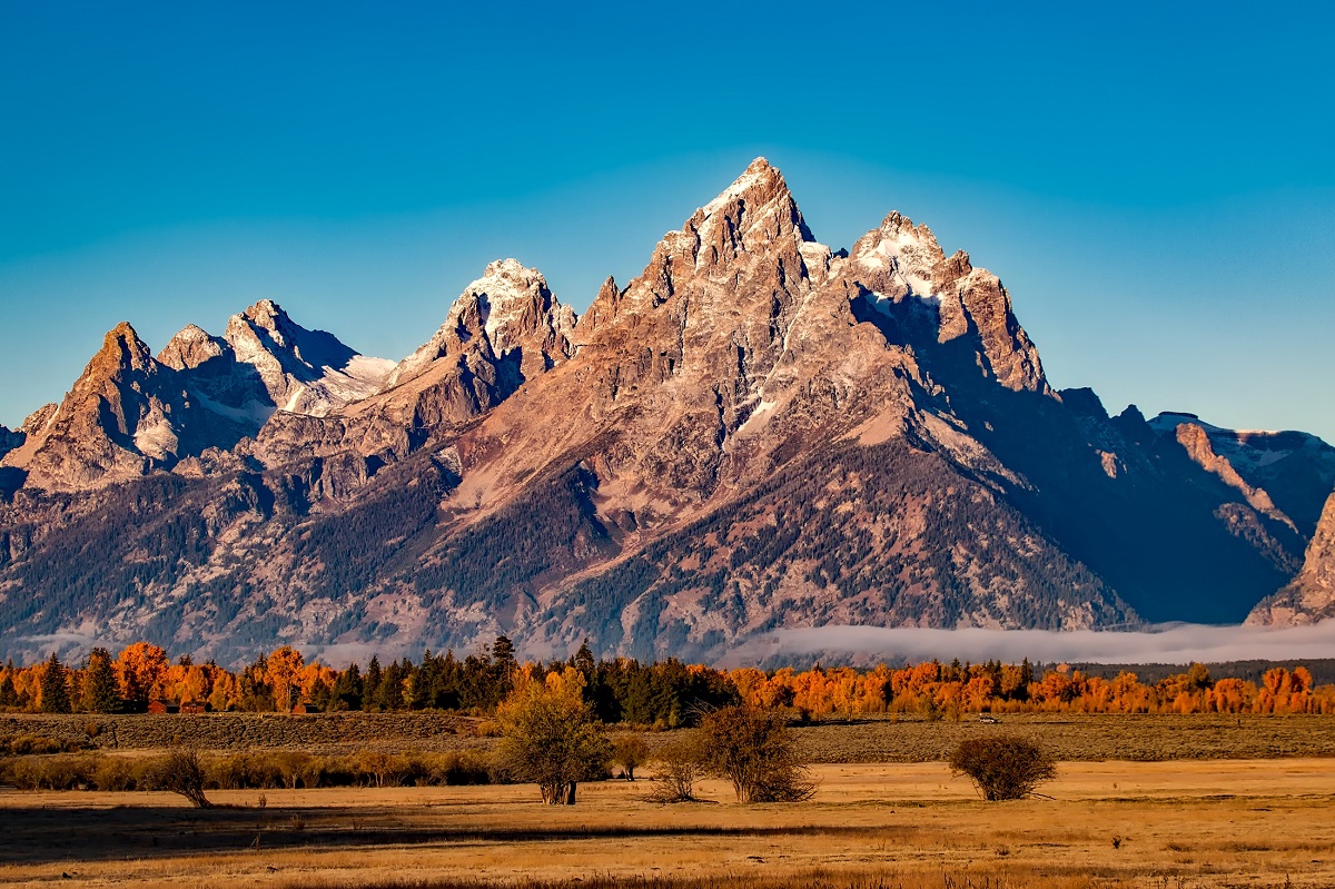 Tetons on a clear day are beautiful.