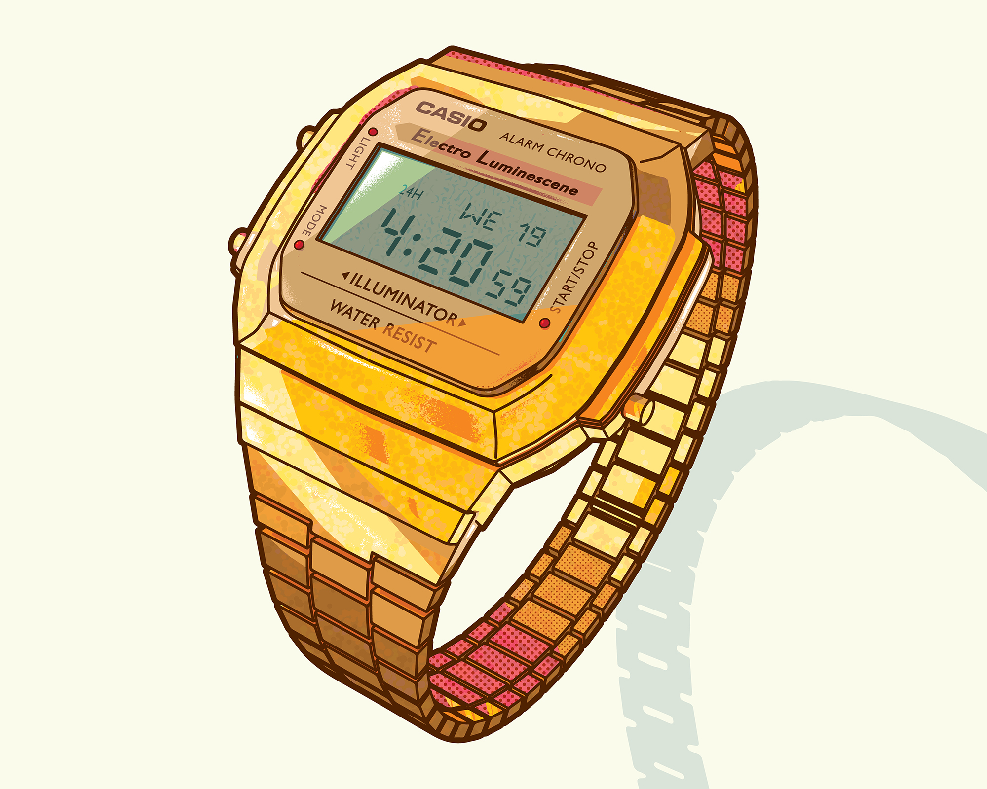 Casio Watch From The 90s By Bert Musketon