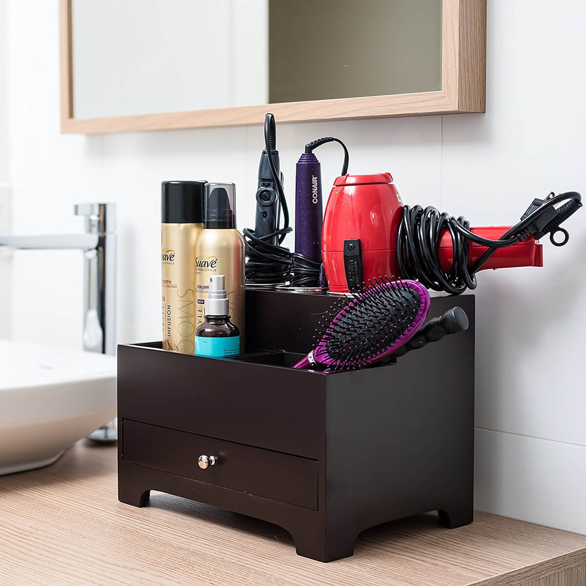 Two-tiered Hair Styling Tool Best Bathroom Organizer
