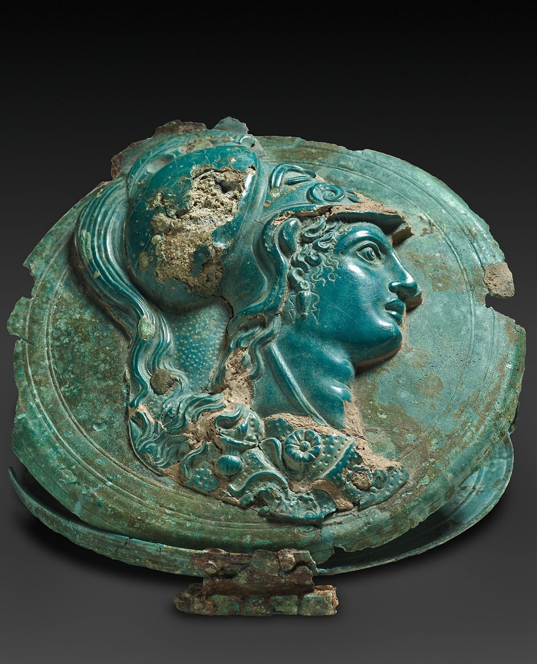 Box Mirror With Head Of Athena (Lid), Greece 330–270 BC