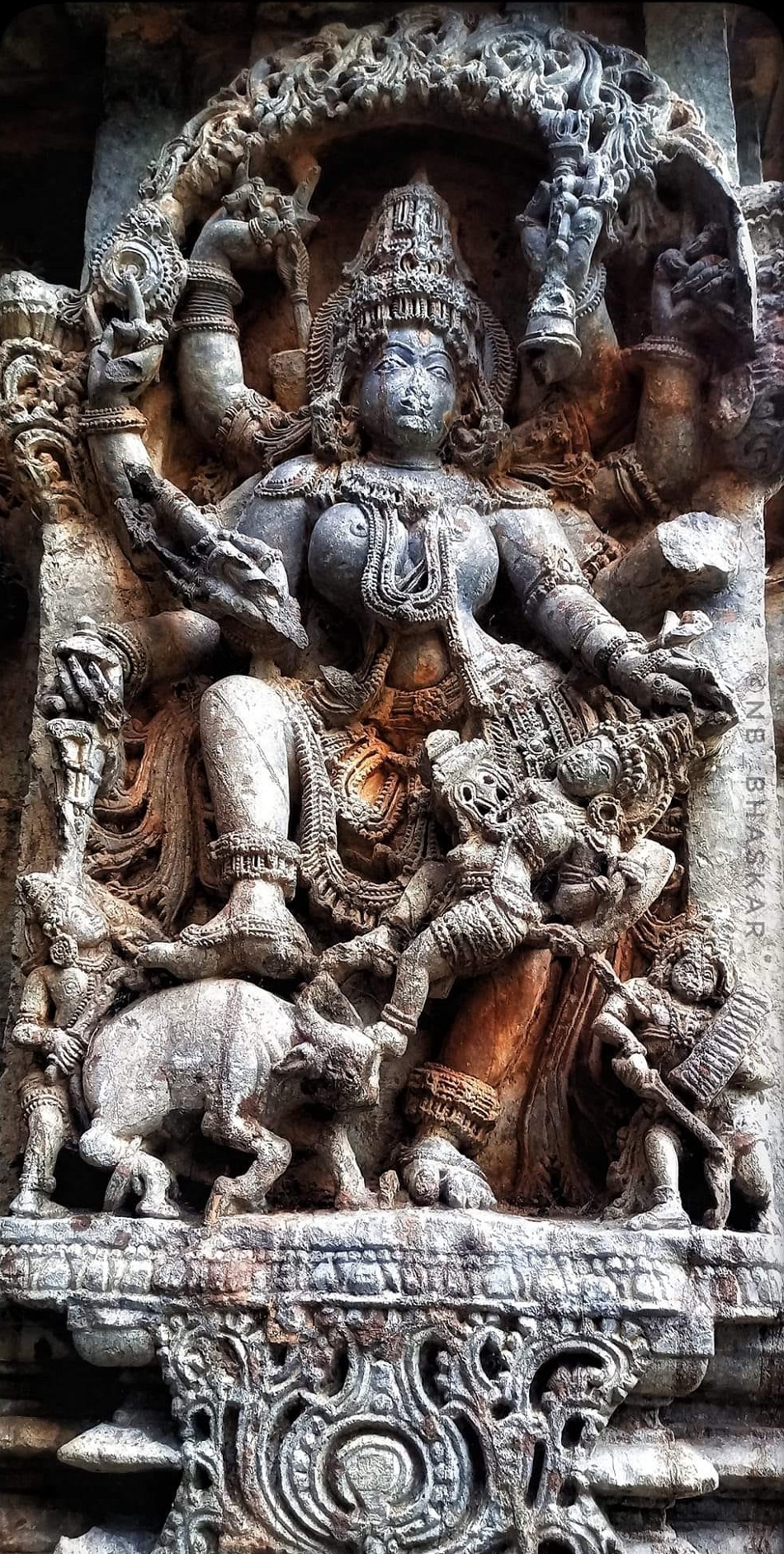Mahishasura Mardini: 12th Century Kedareshwara Temple Halebidu