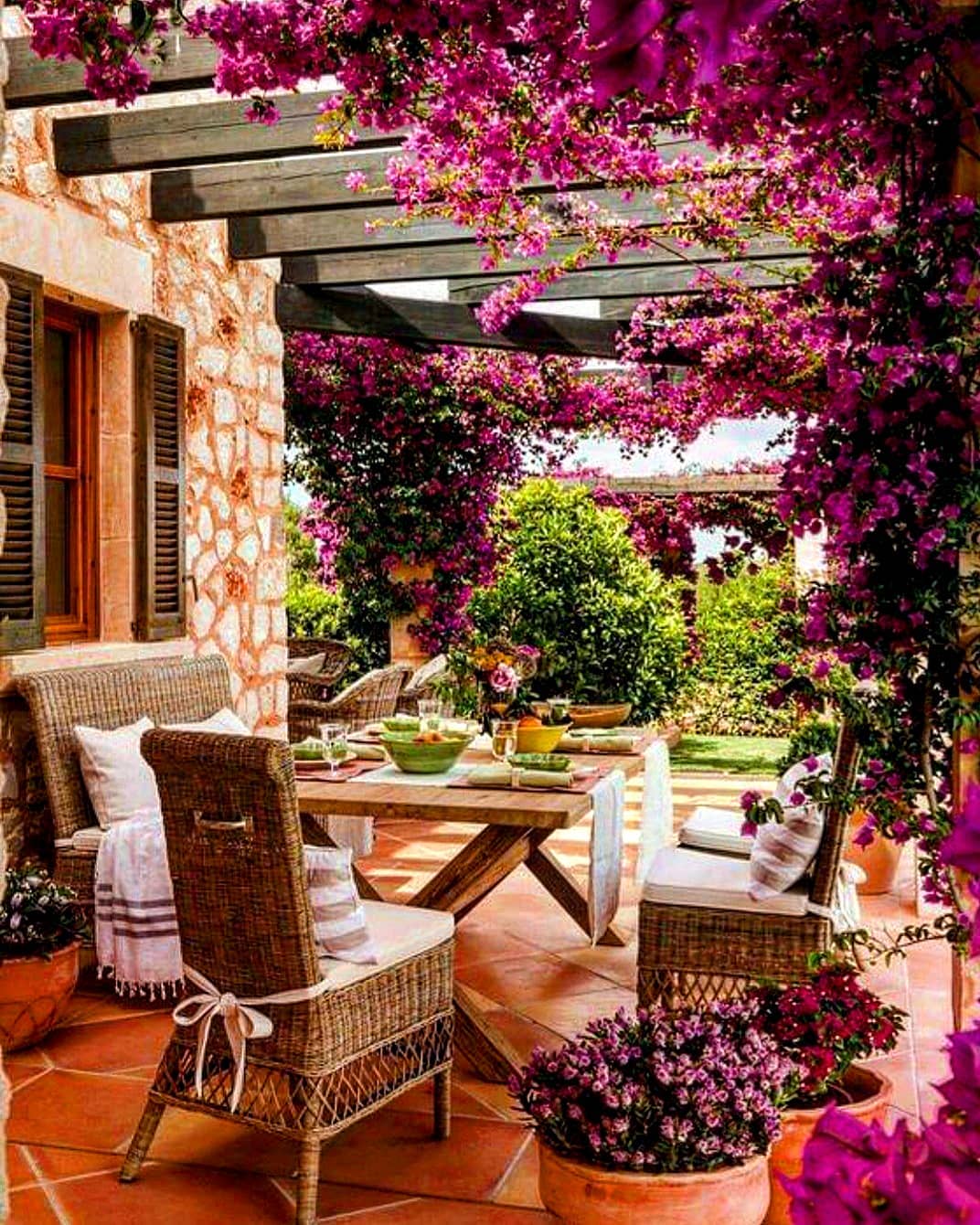 Awesome Landscaping With Bougainvillea