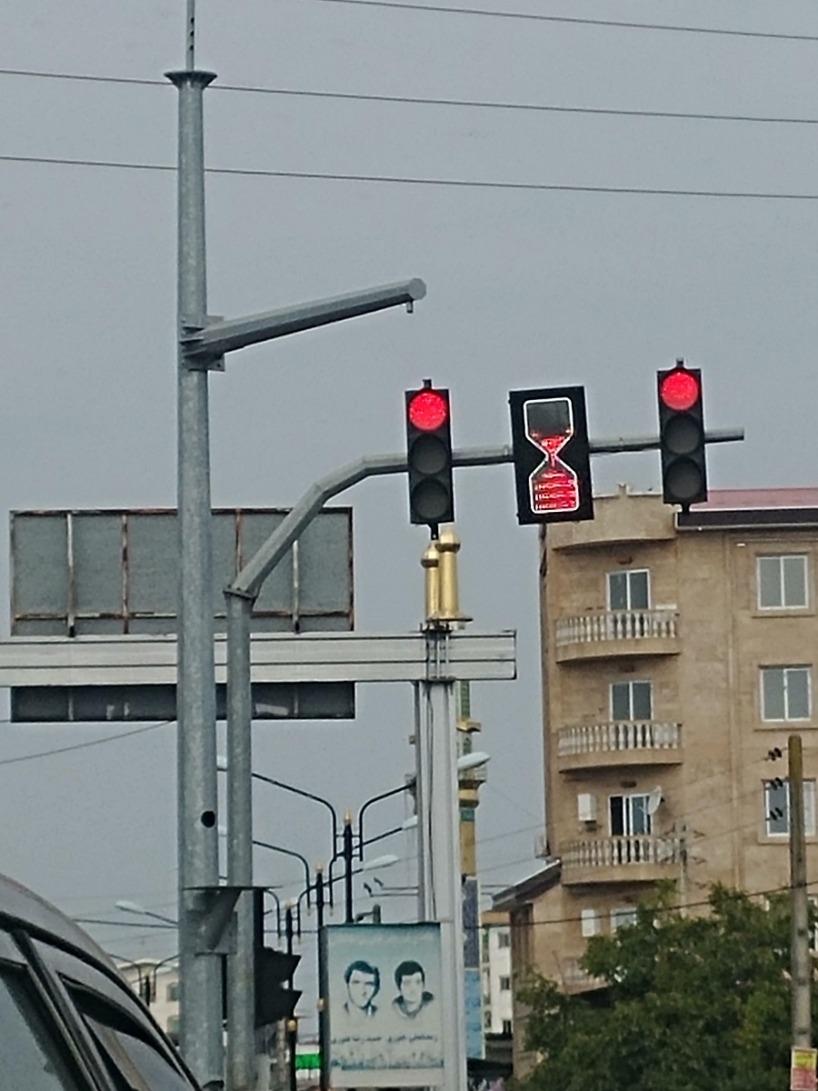 This Hourglass Shaped Traffic Light
