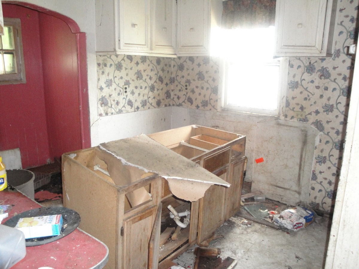 "It was completely trashed," Averhart said. "It had a hole in the back underneath what I call the nook in the kitchen."