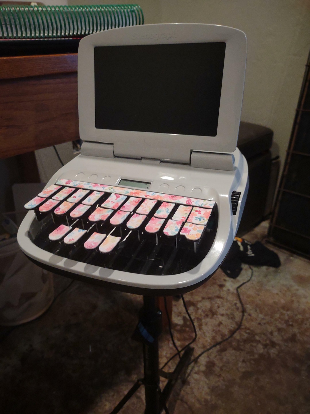 This Is A Steno Machine, Used For Recording Words Verbatim At Speeds Over 225 Words Per Minute. Used In Court Rooms And Legal Depositions