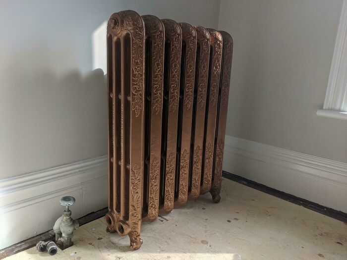 We Got Our Radiators Back Today, Sandblasted, And Painted Them