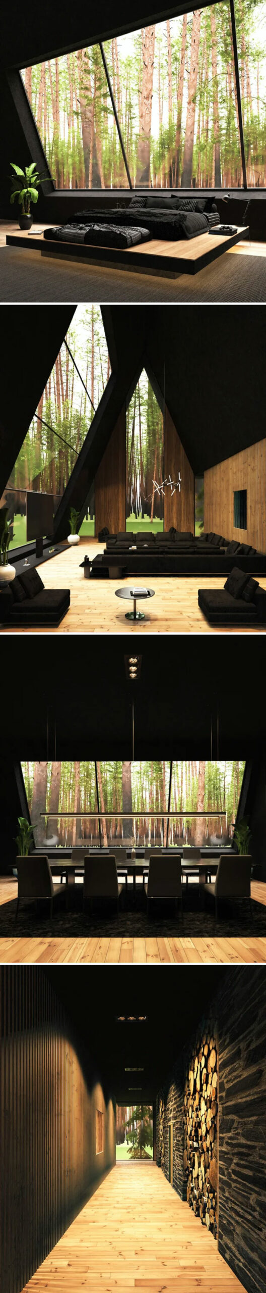 Black House In Santa Clara, New York, Designed By Milad Eshtiyaghi Studio