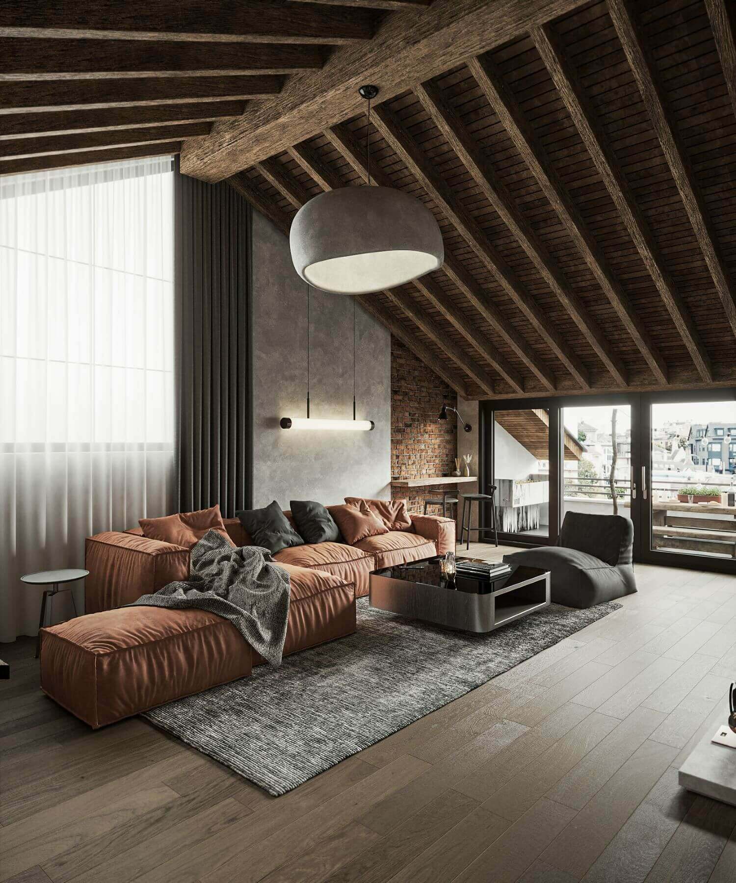 Living Room & Kitchen Design By Ney' Smart / Ney Architects